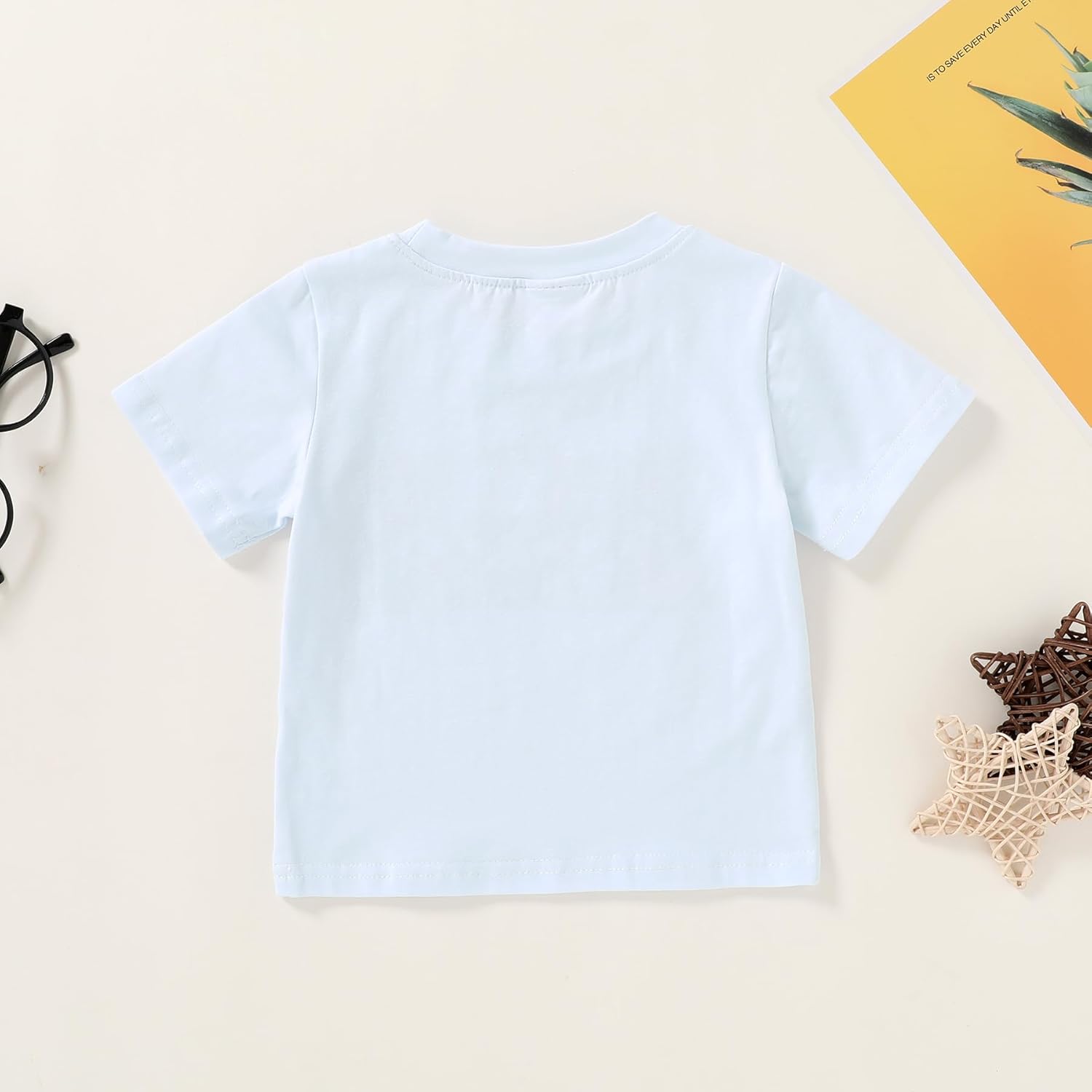 Happy Town Toddler Clothes Baby Boy Girl Smiley Face Shirt Short Sleeve T-Shirt Tee Summer Tops Outfits White and Smiley Face 12-18 Months image 2 of 7 B0F4MZKPGH