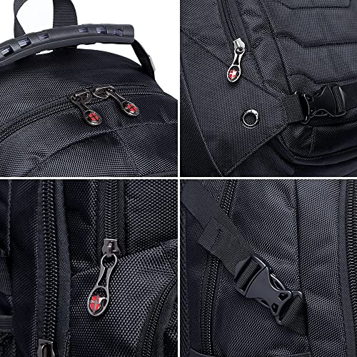 Mochila Executiva Swissport Cabo de Aço Impermeável Trabalho Notebook Resistente