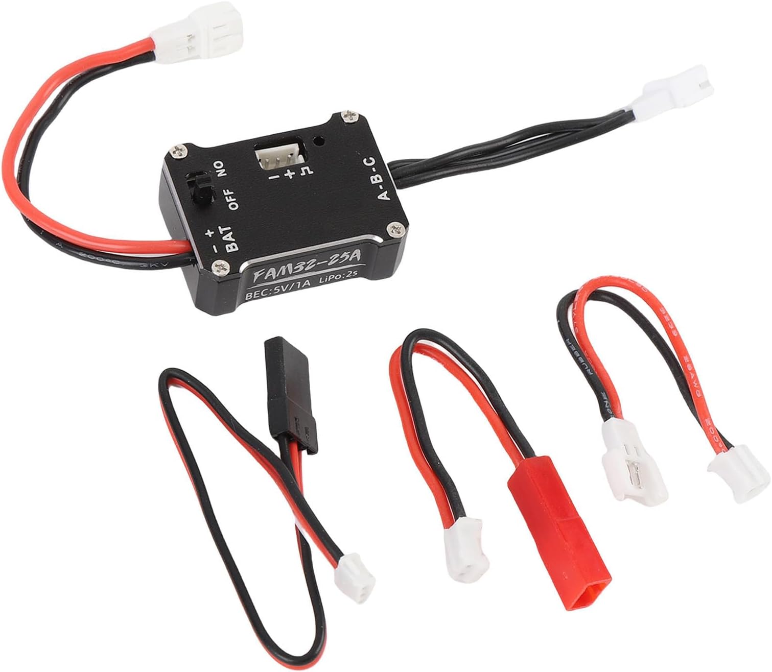 25A Brushless ESC, Electronic Speed Controller for SCX24 1/18 1/24 /28 RC Car, with Overcurrent Overheat Short Circuit Protection, Replacement for FMS V2 K5 K10 LC80
