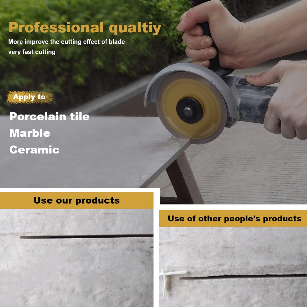 5 pz/scatola 4.5 "Super Thin Diamond Tile Blade per il taglio Porcellana Piastrelle Ceramica Granito Marmo (5, 4.5")