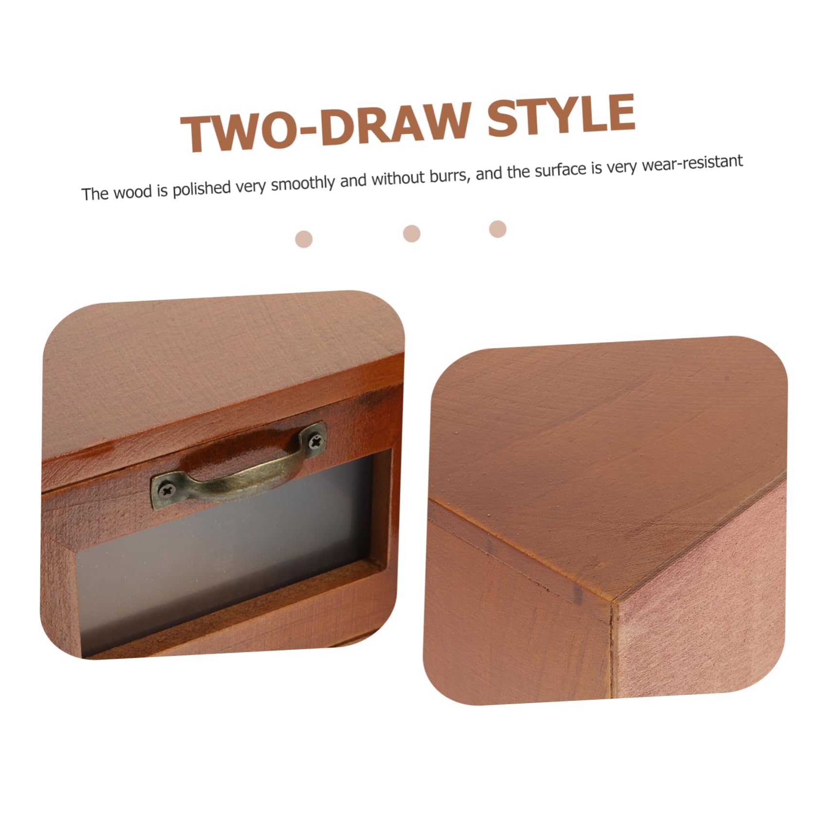 GALPADA Rustikaler Schreibtisch Organizer aus Holz mit Schubladen Praktische Aufbewahrungsbox für Schreibtisch Wohnzimmer und Büro für Kosmetik Bastelbedarf und Kleine Gegenstände