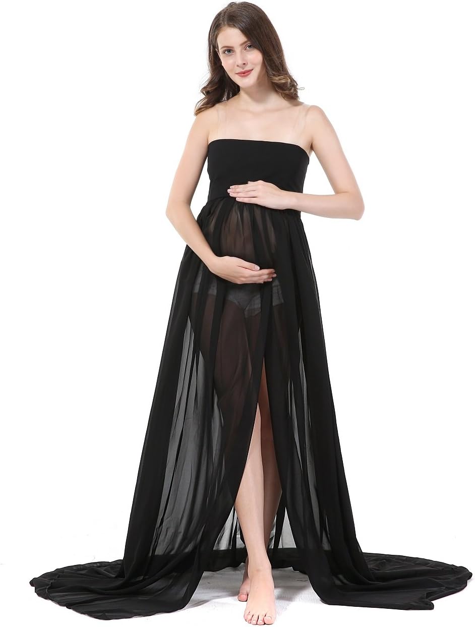 Sexy Pregnant Women Photography Props, Maternity Gown Split Front Photo Shoot Dress, Maternity Photographic Skirts, perfect Gift for Friend