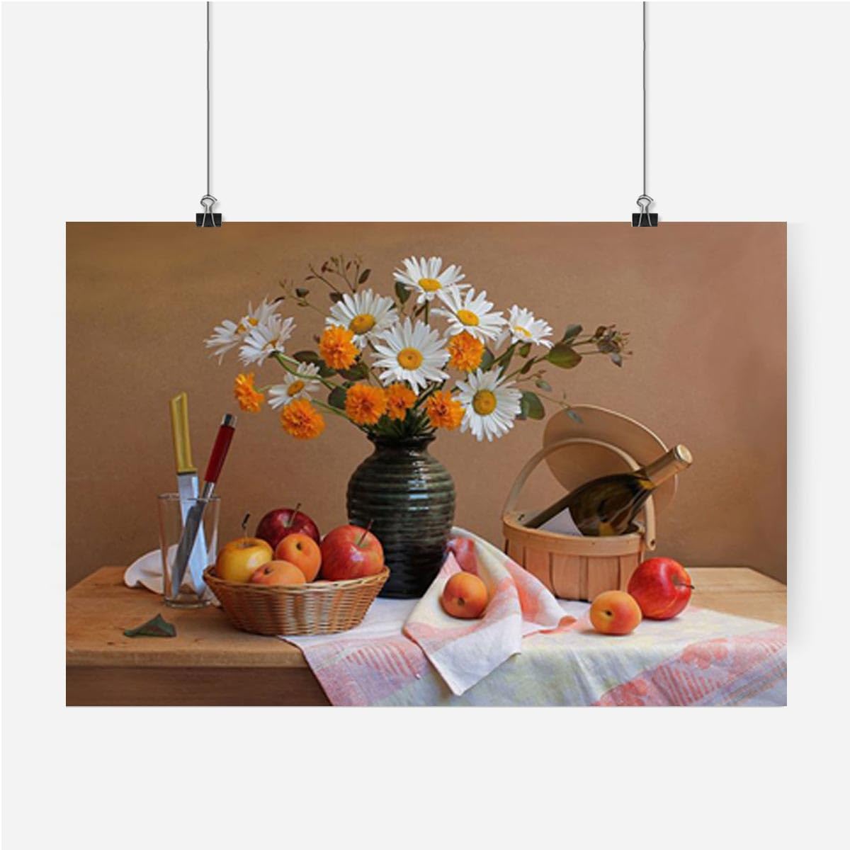 Leinwandbild-Set Vintage Gänseblümchen, 2-teilig, Je 40x60 Cm - Landhausstil Deko Für Wohnzimmer & Küche