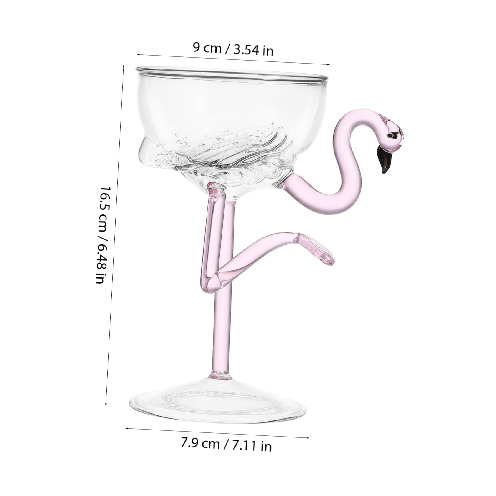 Cabilock 2piezas Copa De Cóctel Flamingo Vaso Decorativo De Vino Para Fiestas Bares y Bodas Uso Versátil Para Bebidas Frías y Cócteles