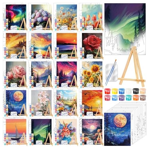 Zhanmai Pre Drawn Canvas Painting Kit