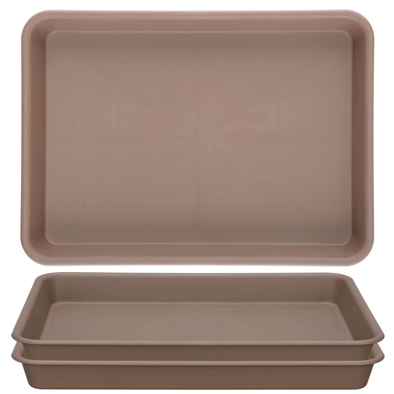 GREANER Brown Plant Saucer 3-Pack