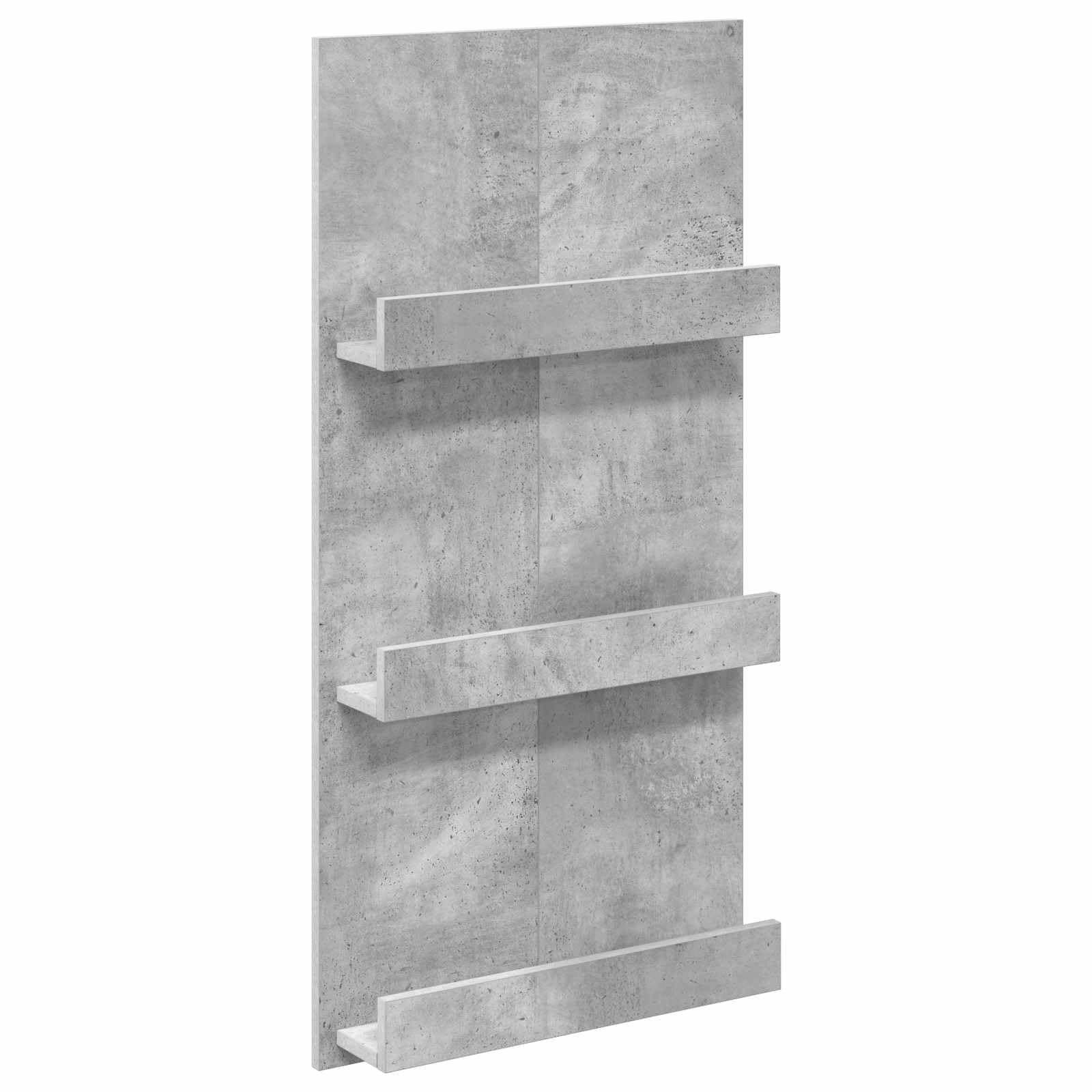 Magazinregal Beton Grau 51 x 11 x 102 cm Holzwerkstoff Zeitschriftenständer für Bücher und Zeitschriften mit schlankem Design zur Büroorganisation