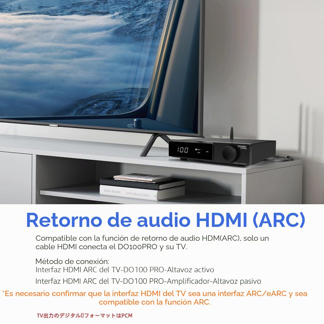 SMSL DO100 PRO 2x ES9039Q2M Balanced DAC: XMOS XU316 PCM768kHz DSD512 USB DAC, entrada USB/Bluetooth5.1 LDAC/Opt/Coax/HDMI ARC convertidor DACs a salida RCA/XLR, HiFi Audio MQA DAC soporte PS5/Switch