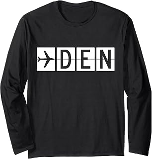 DEN Denver Colorado Airport Long Sleeve T-Shirt
