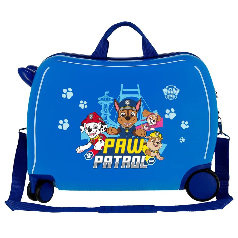 Pepe Jeans Paw Patrol Always Heroic Valise pour Enfants Bleu - Coque Rigide ABS, 50 x 38 x 20 cm, 34 L, 1,8 kg, 4 Roues, Taille Única