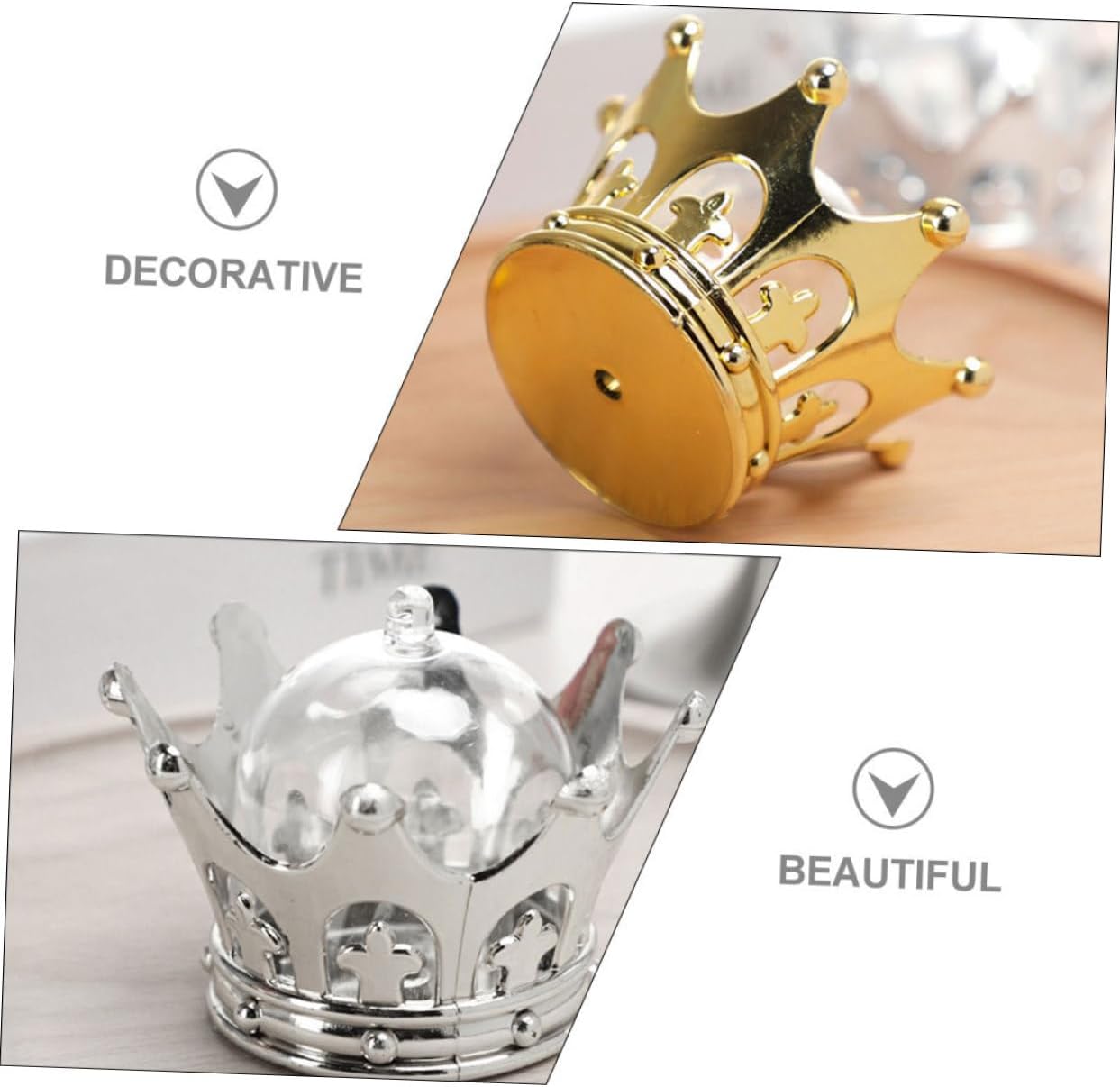 24pcs Crown-Shaped Decorative Candy Boxes for Weddings Parties and Celebrations Fillable Containers Each for Favors and