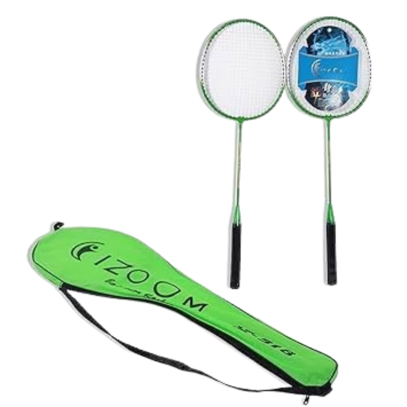 Nishad Creations 2 Pieces Aluminum Badminton Racket with Full-Cover Set Best for Practice (Izoom 918 Badmiton Set)-picture-22