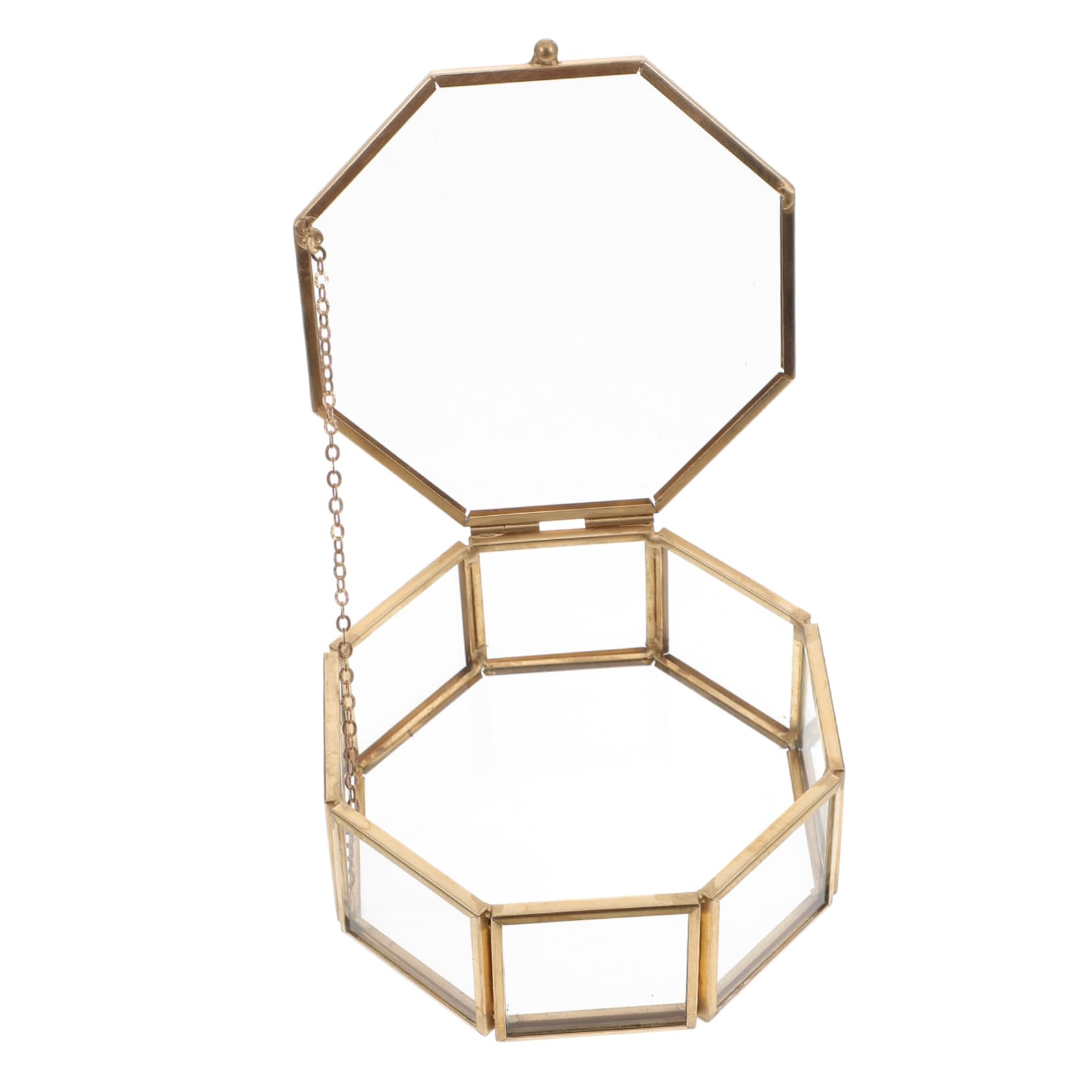 Boîte de rangement octogonale transparente pour sublimer la coiffeuse de votre chambre