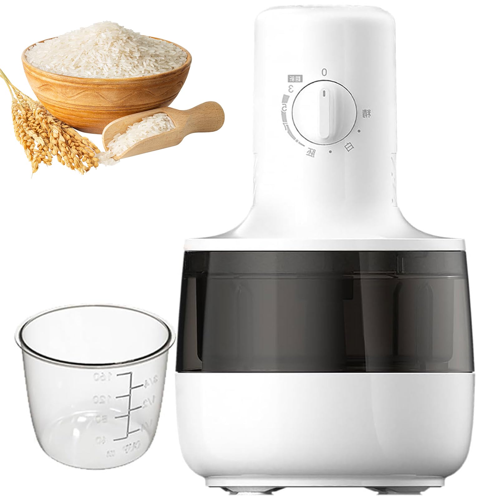 Écaleuse à grains électrique 200W et séparateur de son de riz domestique