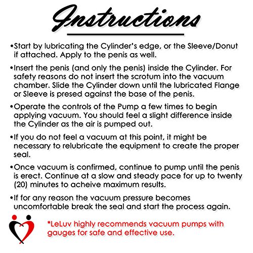 Leluv Vacuum Penis Pump Sleeves Soft Tpr 1.75 To 2.25 Inches Clear #TOP4