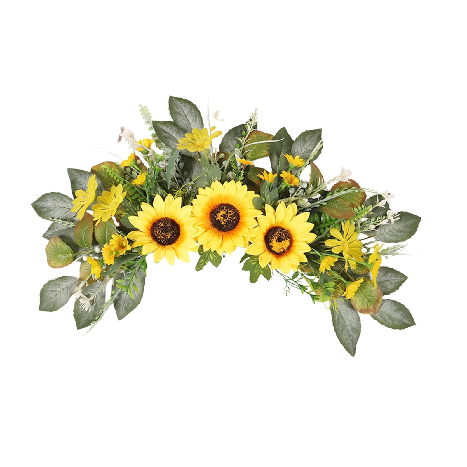 Fancyes Sunflower Floral Swag for Wedding Arch, Artificial Decoration for Indoor and Outdoor Events