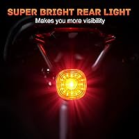 Vista 2 de Bike Rear Light Rechargeable Taillight: Semaho Safety Bicycle Tail Lights for Night Riding