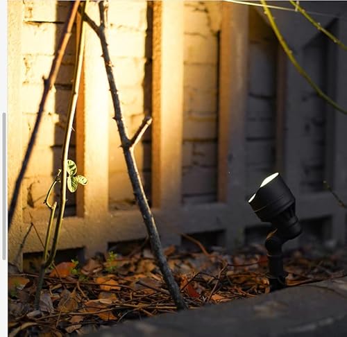 Goodsmann Landscape Lighting Path Lights Low Voltage 1.5W Led 120 Lumen 6Pk And Outdoor Spotlight 4.5W 205 Lumens 2Pk With Metal Stake Cable Connector #TOP5