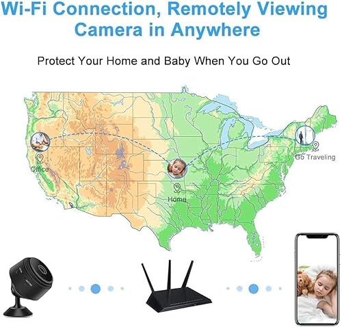 Miniatura 8 de Cámara WiFi magnética 1080P detector de cámara oculta espía cámara de rehline WiFi para seguridad de oficina en casa cámaras secretas con detección