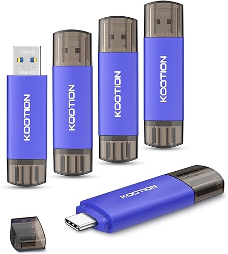 Miniatura 8 de KOOTION Unidad flash USB C de 128 GB 2 en 1 OTG USB 3.0/tipo C, unidad de memoria USB C dual para teléfono inteligente/portátil/tableta/PC - 128G