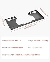 Vista 7 de VEVOR Placa de montaje para minicargadora de 1/2 pulgada, placa de montaje universal de fijación rápida, diseño recortado, fácil de atornillar