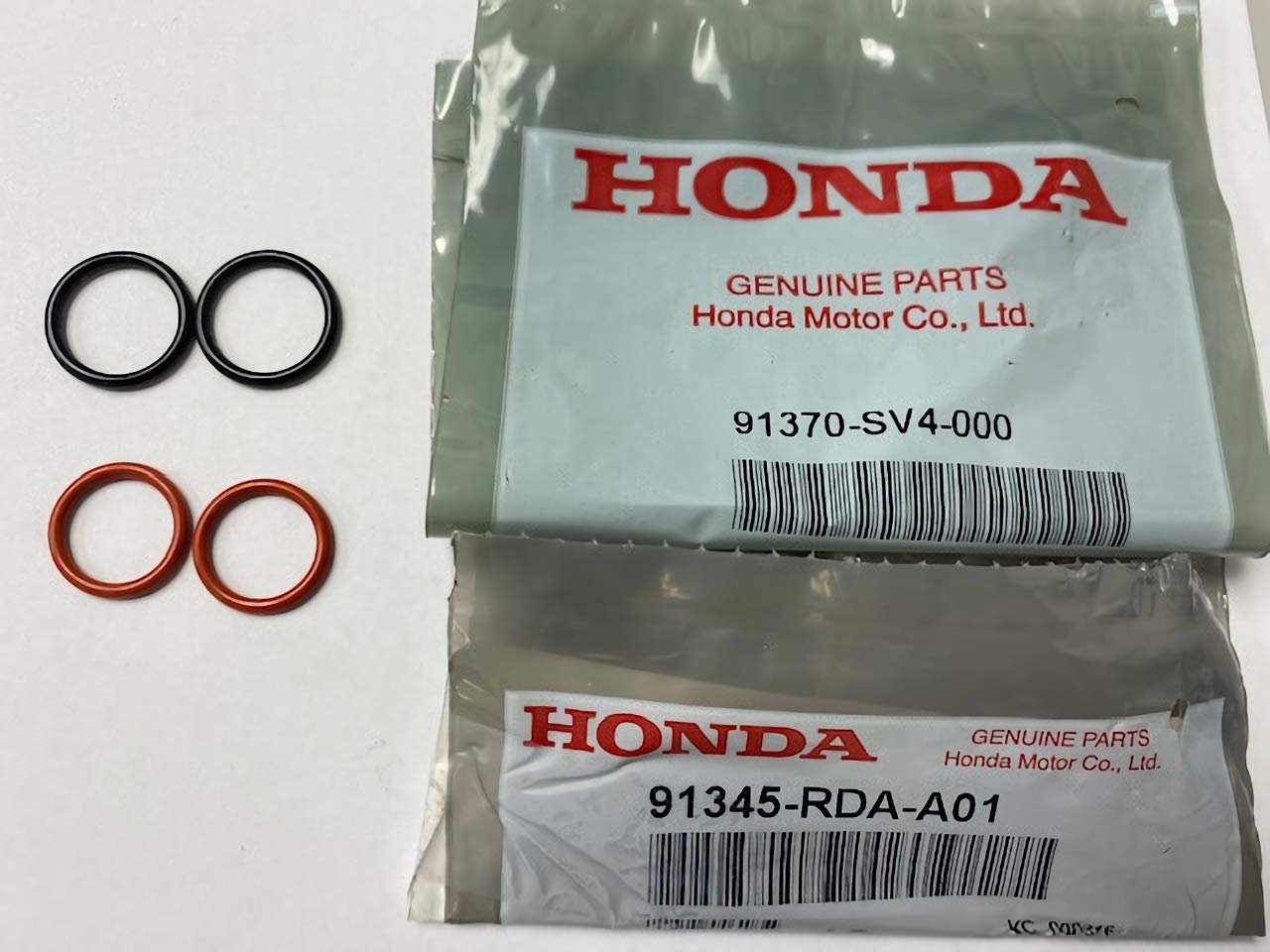 Honda Genuine Power Steering Pump Rubber Inlet & Outlet ORing Seals