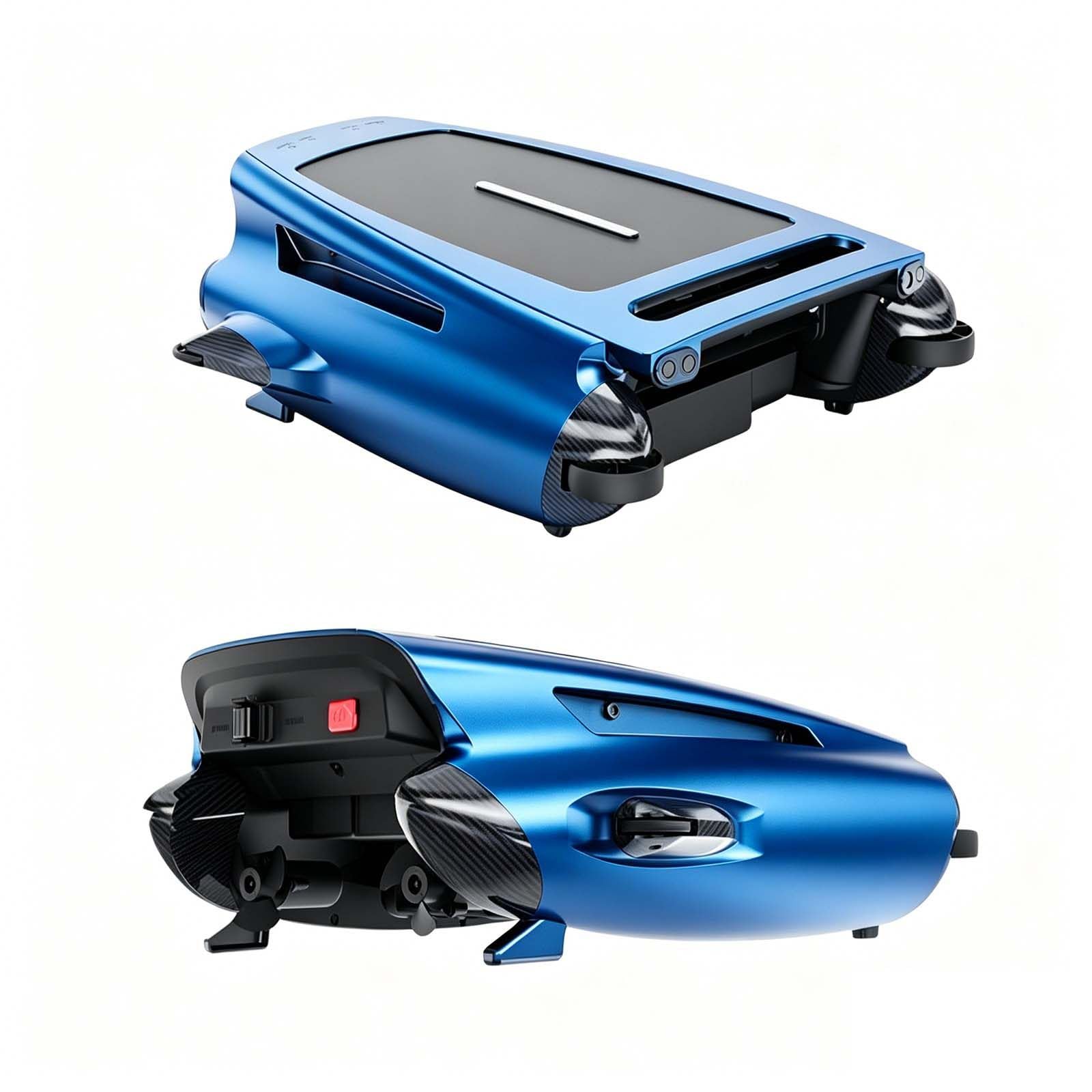 QFGain App-Controlled Solar Pool Skimmer Robot – Smart Navigation Blue