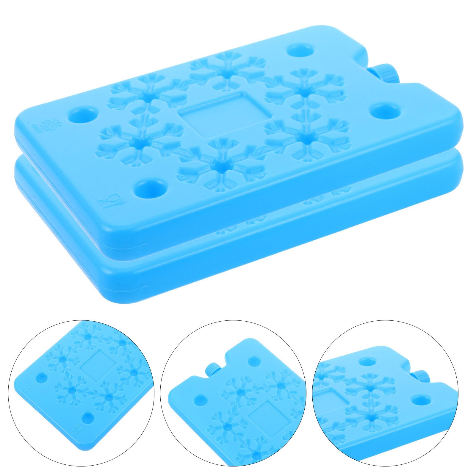 Healeved 4 Piezas Acumulador de Frío Reutilizable Extraplano para Neveras Portátiles con Agua Destilada No Tóxico para Camping y Viajes al Aire