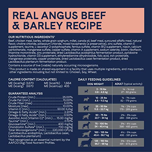Canidae Pure Real Beef & Barley Recipe Adult Dry Dog 4 Lb #TOP4