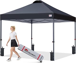 MasterCanopy Pop-up-Pavillon mit Belüftung, 2,5x2,5 Schwarz