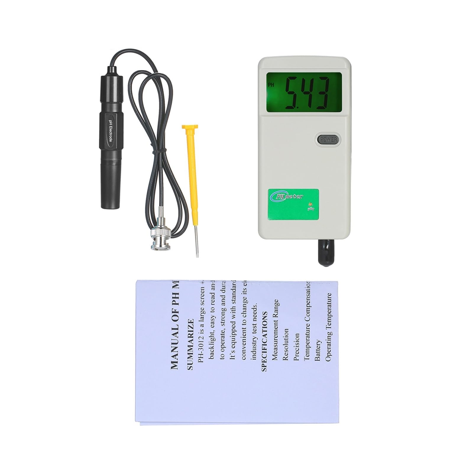 Testeur De Ph De l'eau, Testeur de PH de Haute précision avec Affichage rétroéclairé, testeur de qualité de l'eau for Laboratoire, Eau Potable, Aquarium hydroponique Testeurs d'eau
