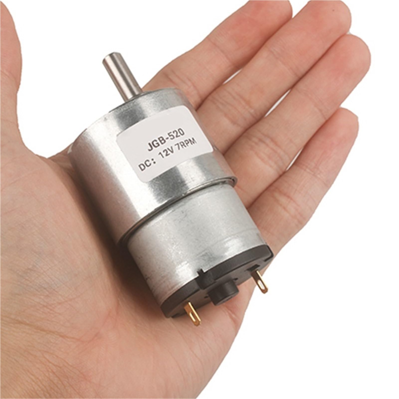 Micro Motorreductor DC Motorreductor de CC de 6 V/12 V/24 V, de 7 RPM a 960 RPM, caja de alto par JGB37-520, reductor eléctrico reversible(320,24V)