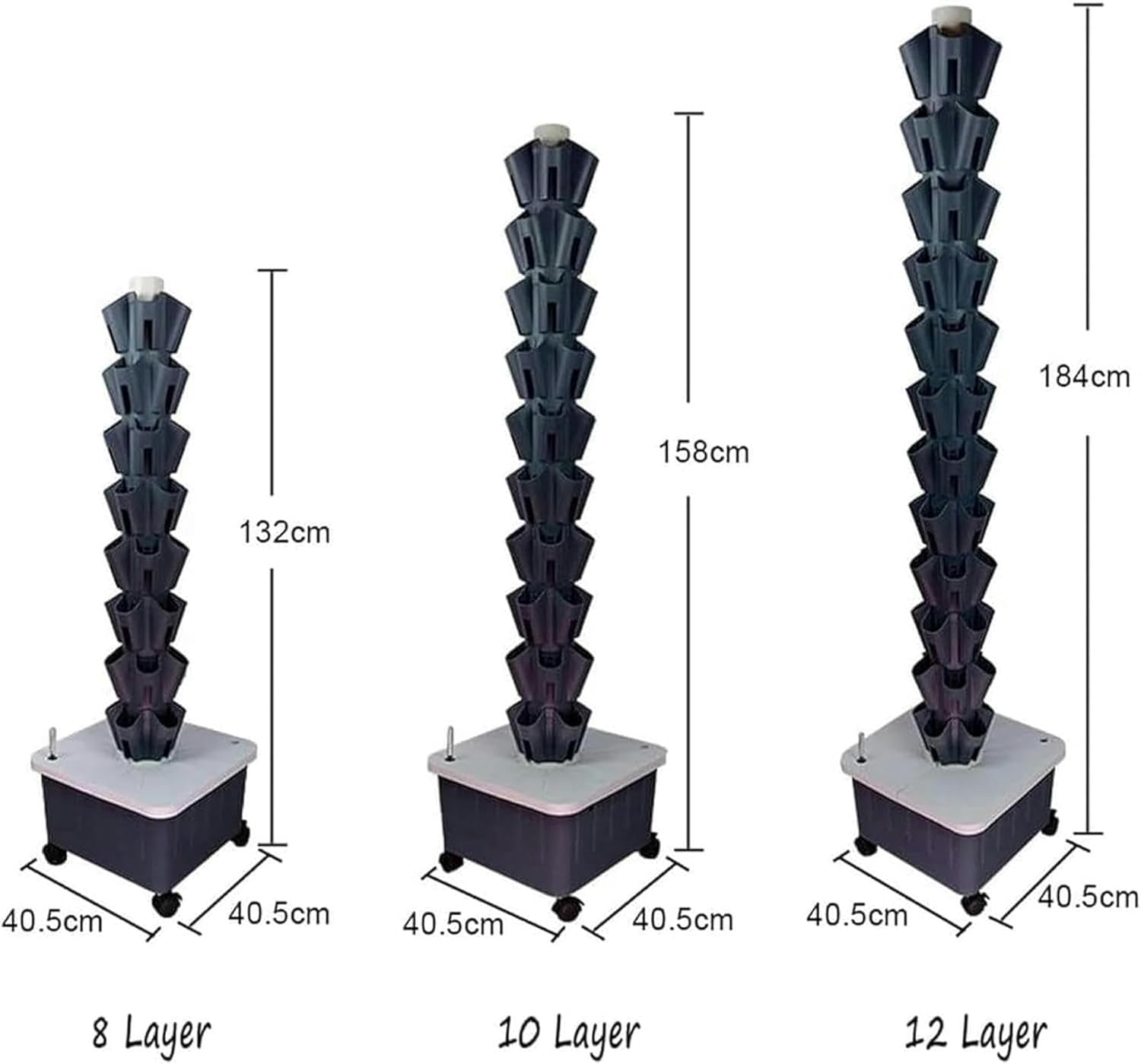 Wzglod Hydroponics Growing System Tower Hydroponics Growing System Tower, 8 Layer/10 Layer/12 Layer, Indoor Herb Garden Kit Complete Herb Growing Set