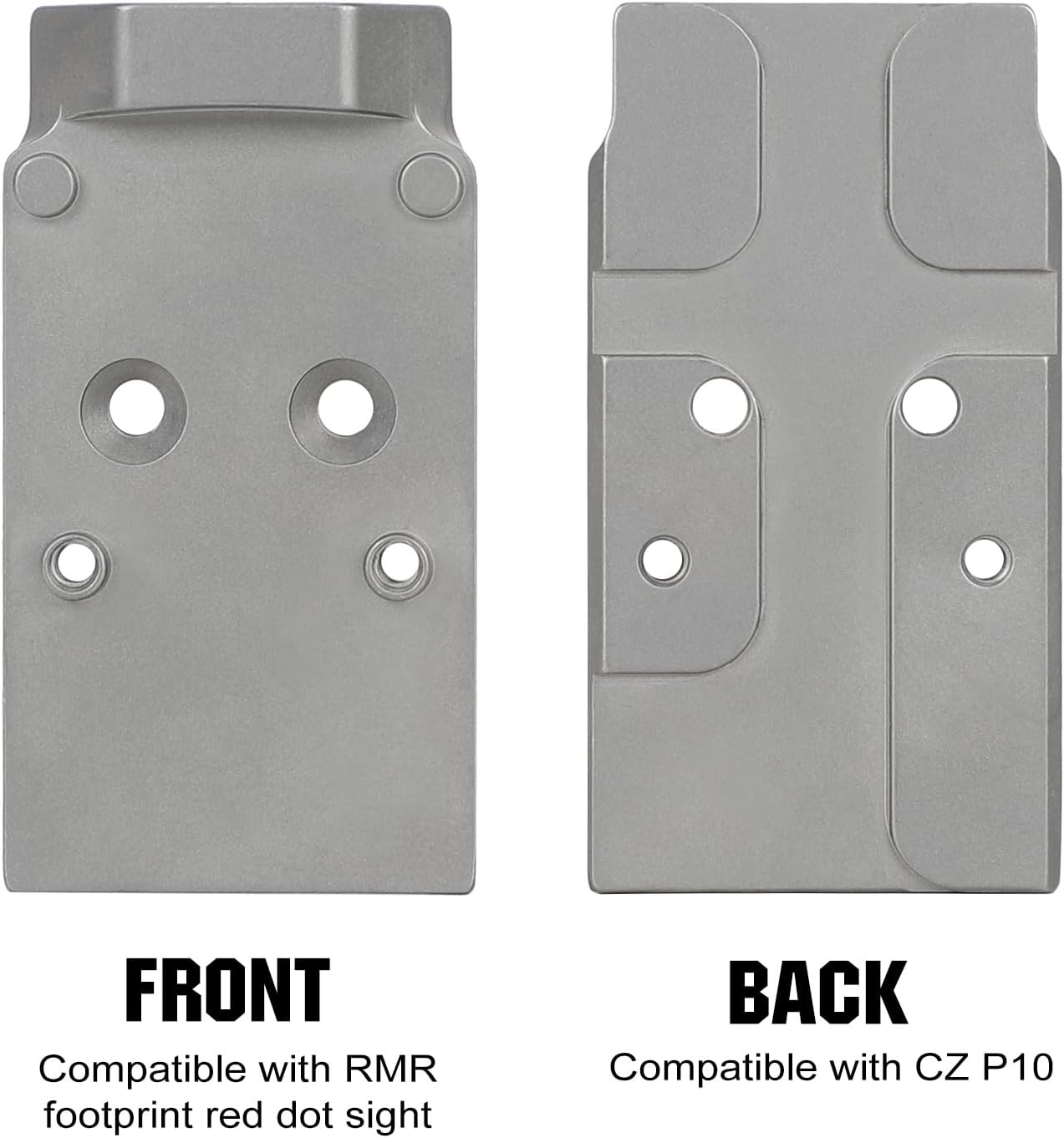 ohhunt Titanium Optics Adapter Plate Compatible with Trijicon RMR/SRO/Holosun 407C/507C/508C/508T and fit CZ P-10
