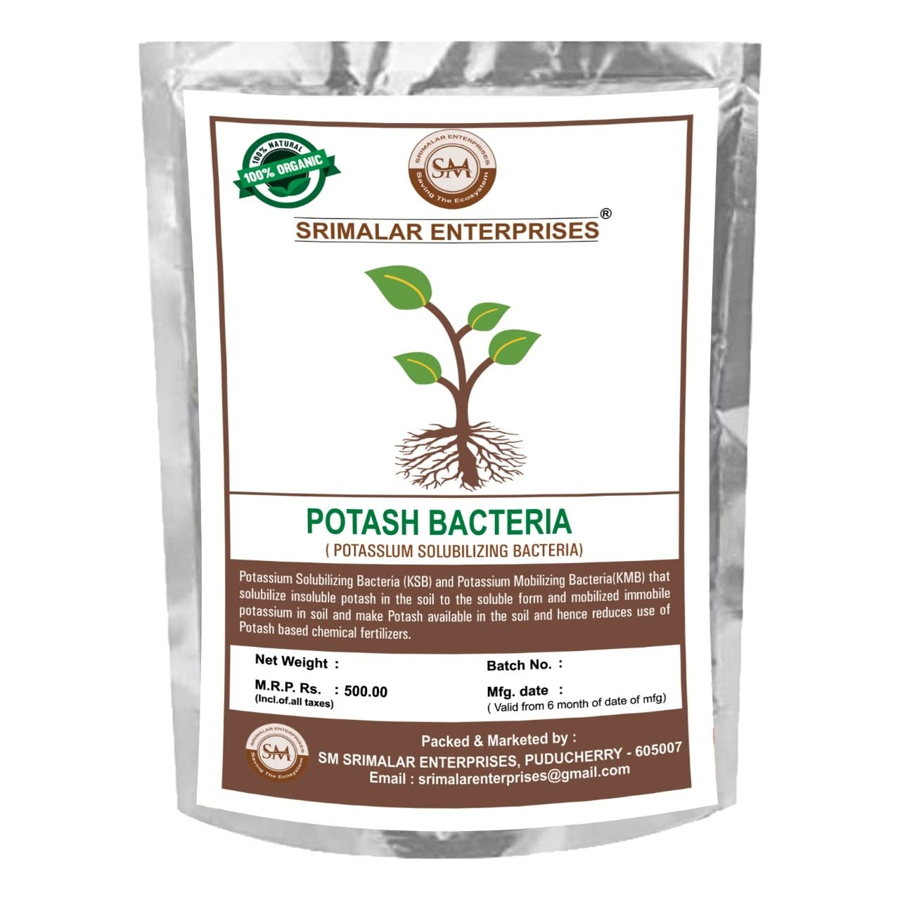 SRIMALAR ENTERPRISES Potash Bacteria(Pack of 1)450 gm