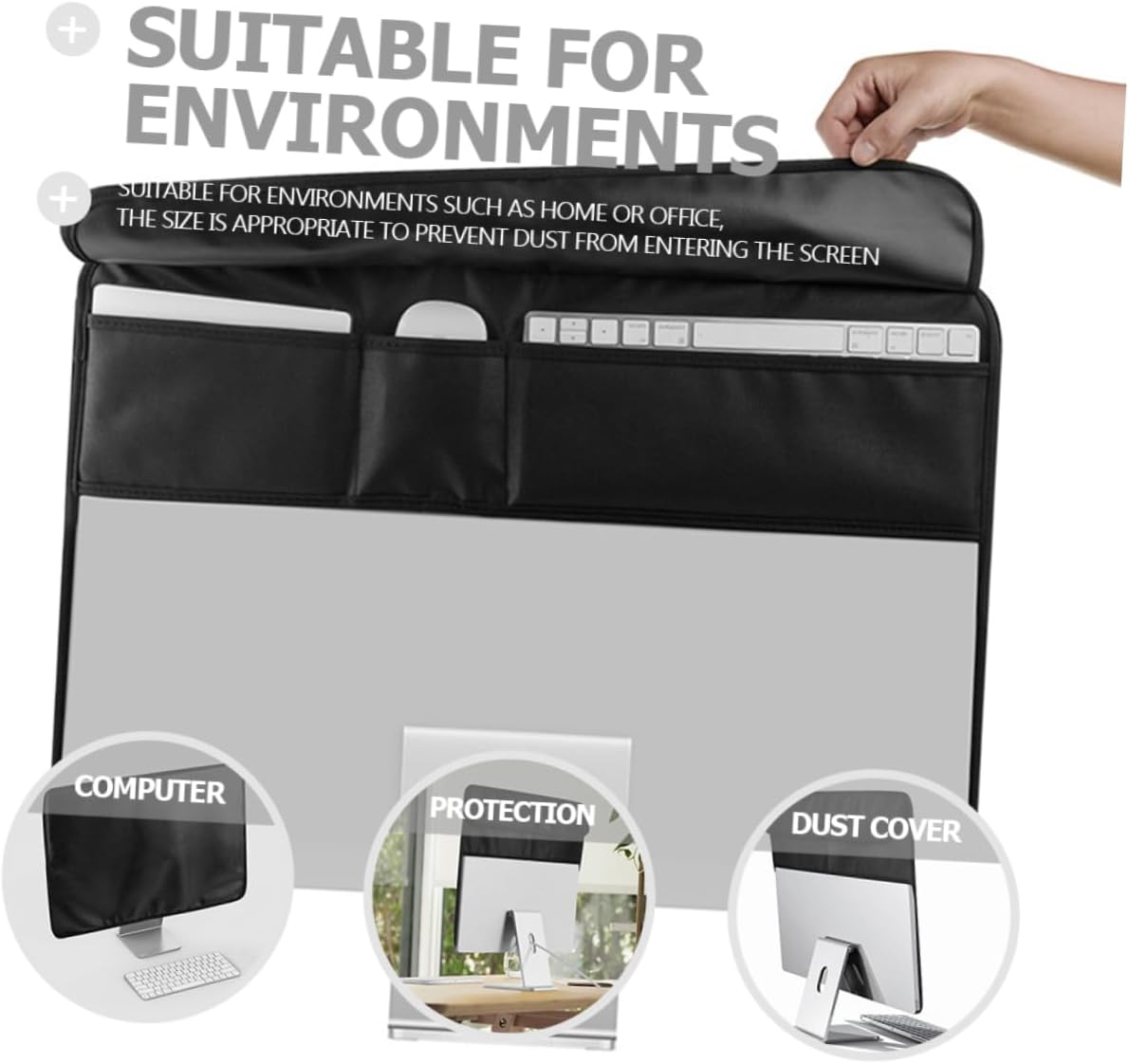 Gadpiparty Dust Cover Monitor for Sleeve for Desktop Screen Compact and Portable Monitor Shield against Dirt Scratches and Fingerprints Sleek Design