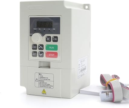 2.2KW VFD Inverter 220V 11A 3HP Variable Frequency Drive 2200W Spindle Motor Control VSD Converter 0-1000Hz with Extension Cable for CNC Router Milling Engraving Machine 2.2KW