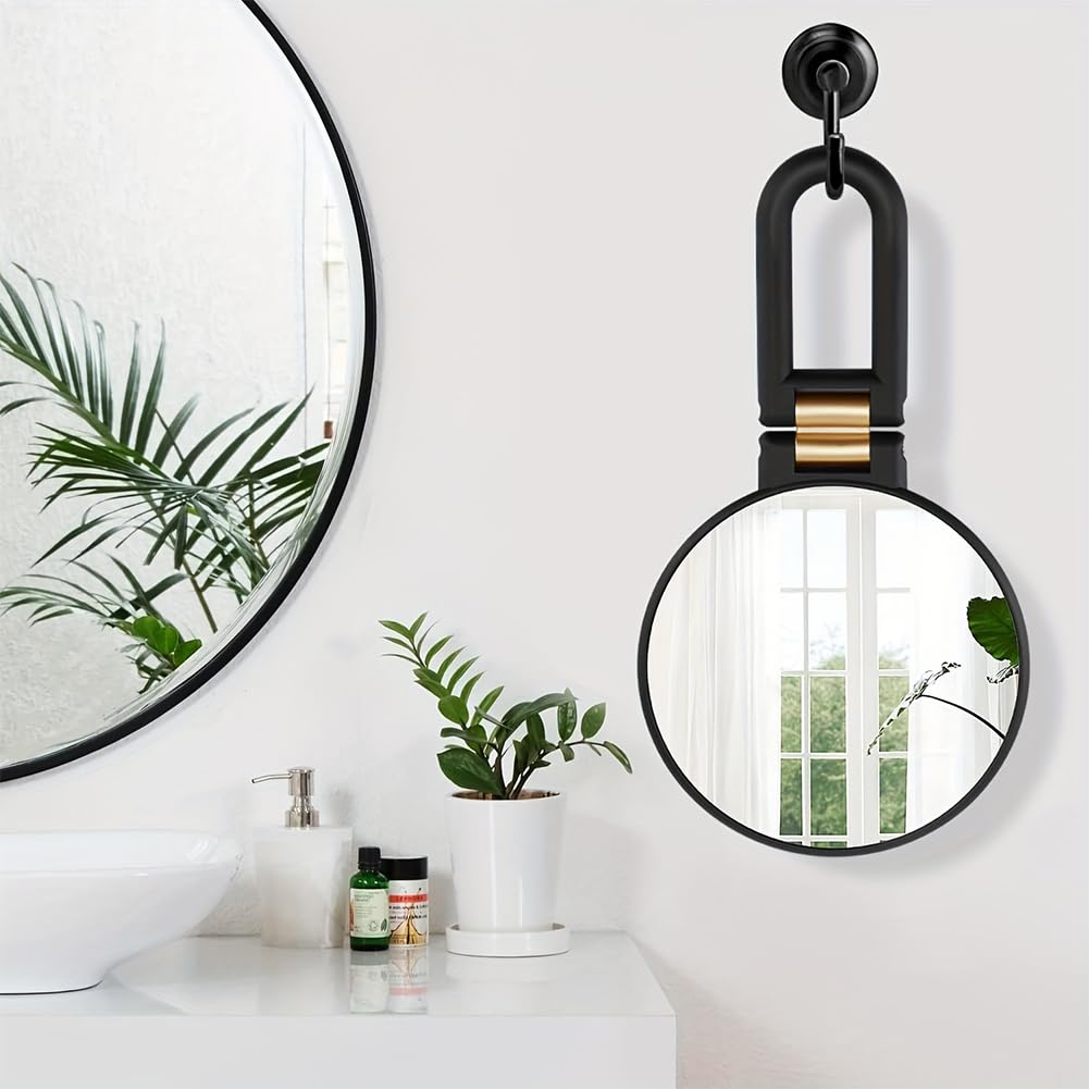 Espejo de mano con asa, espejo de maquillaje de doble cara con aumento de 50X y 1X, espejo de viaje plegable para el hogar, pared y escritorio (verde) — view 6
