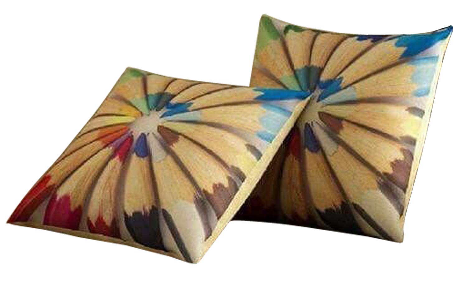 Kuber Industries Jute 2 Pieces Cushion Cover (Multi)-CTKTC28027