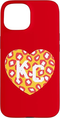 Vista 10 de Carcasa para iPhone 11 KC Heart Red/Yellow Animal Print Kansas City Hearts Kc Heart