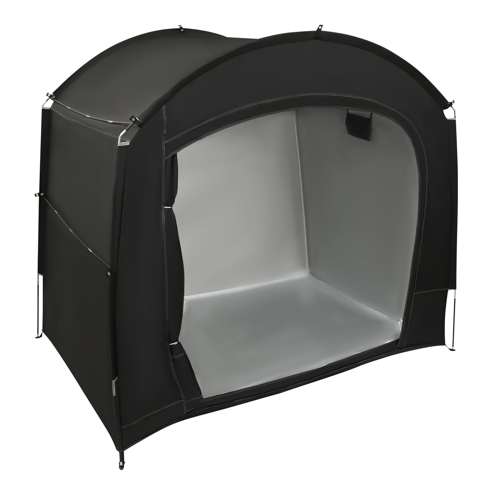Tenda da viaggio per bicicletta, per esterni, può essere utilizzata per riporre biciclette, moto, strumenti di riparazione, colore nero, 220 x 150 x 185 cm