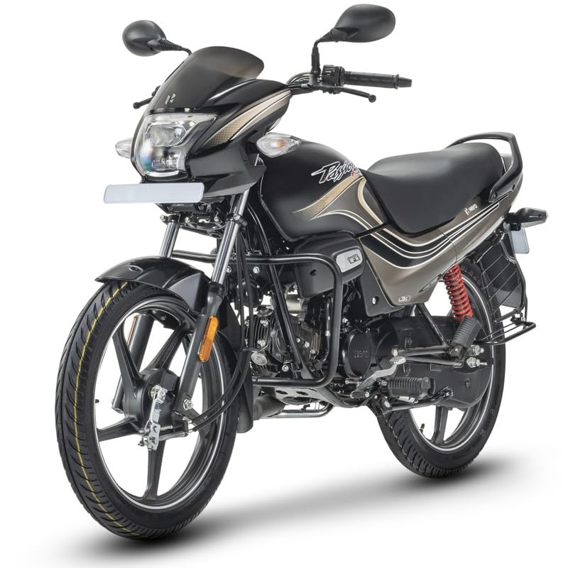 Image of Hero MotoCorp Passion+ i3S Drum Black Brown Stripes Booking for Ex-Showroom Price