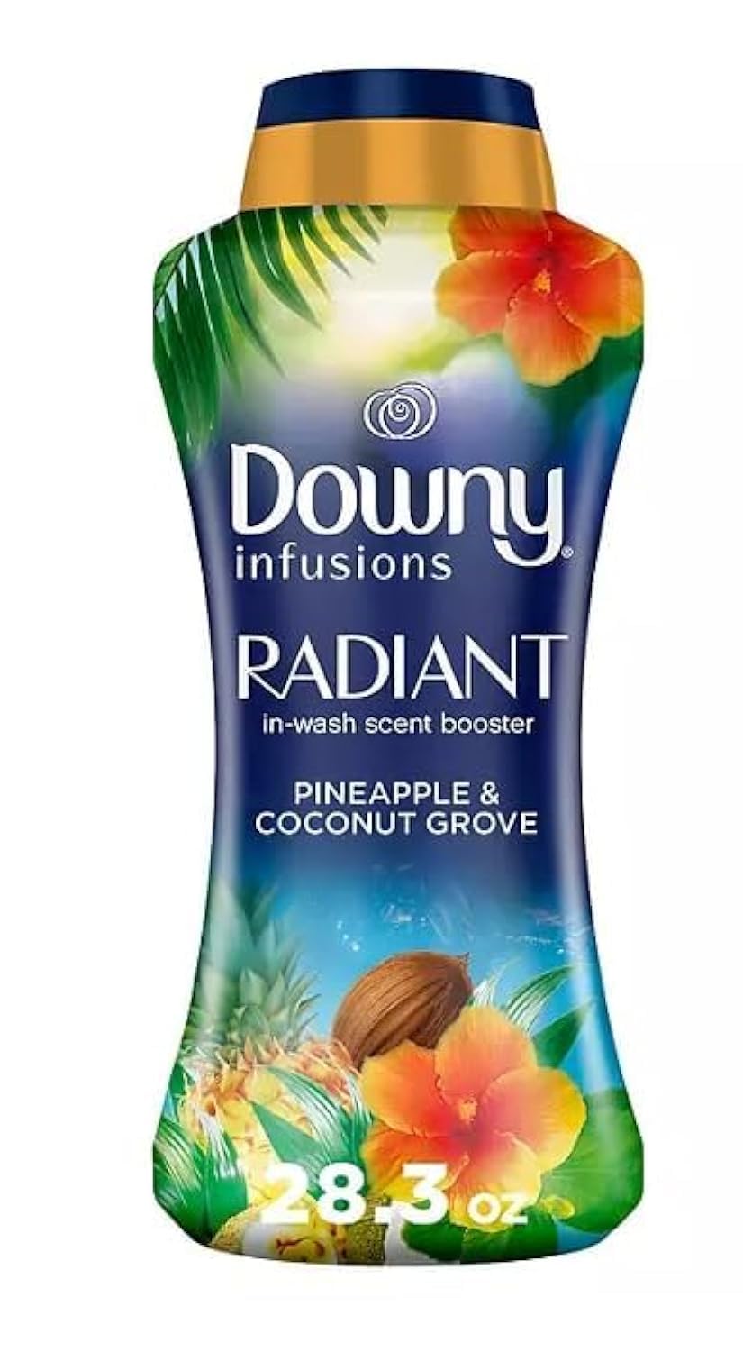DownyInfusions Radiant In-Wash Scent Booster Beads, Pineapple & Coconut Grove, 28.3 oz