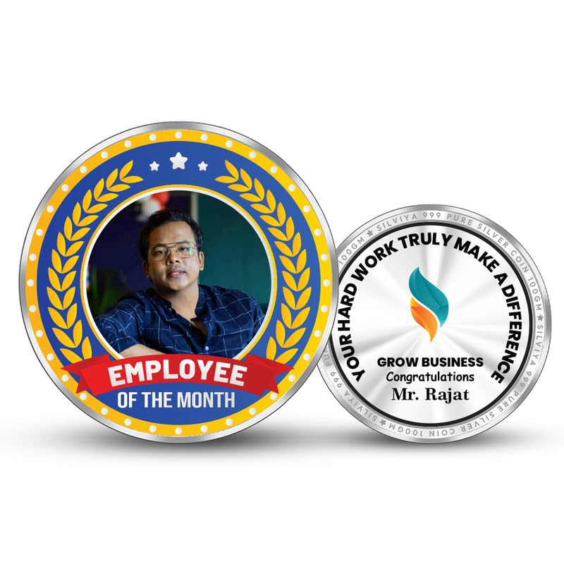 BIS Hallmarked "Best Employee" Personalized 999 Pure Silver Coin (10g, 20g, 50g, 100g) - Round - Corporate Gift for Staff Appreciation - Employee Recognition Award - Gift - With Certificate-image-41