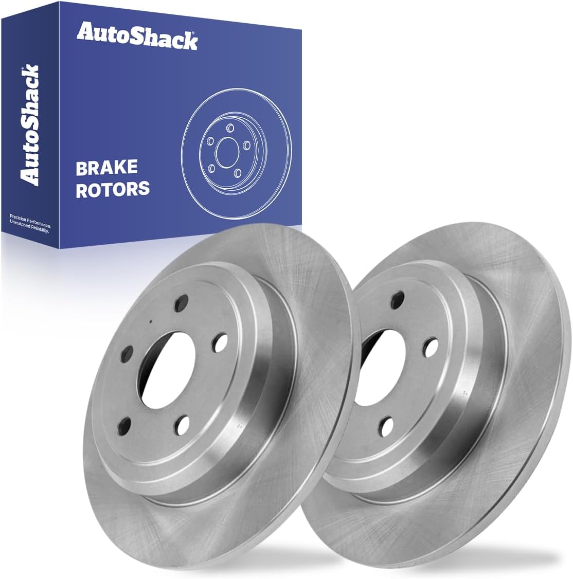 AutoShack Rear Solid Brake Rotors 2-PC Set Replacement for 2011-2020 Jeep Grand Cherokee 2011-2020 Dodge Durango 12.99" (330 mm)