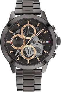Tommy Hilfiger Analogue Multifunction Quartz Watch for Men with Stainless Steel or Leather Bracelet