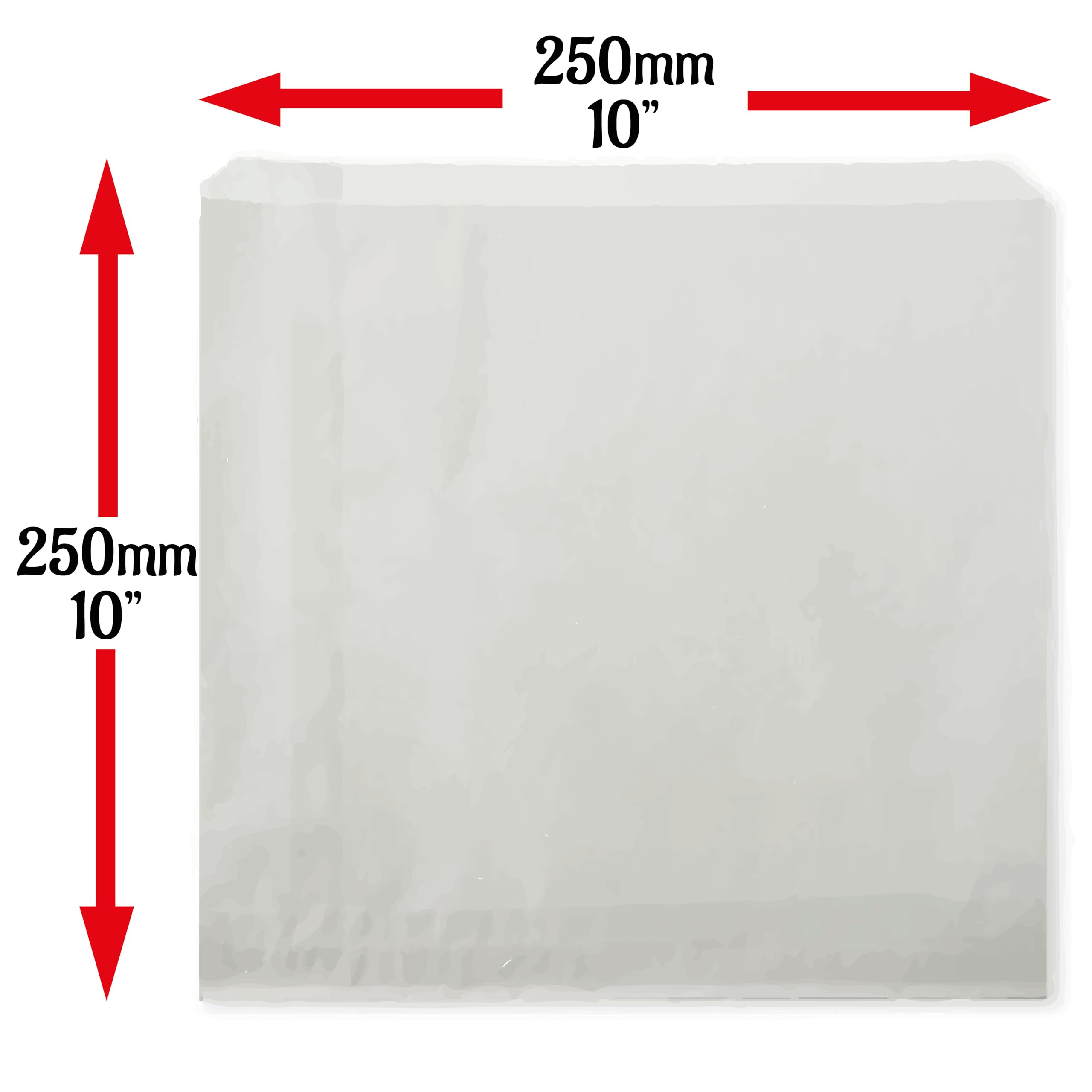 Greaseproof Paper Bags For Food 10 X 10". 100 X White Food Bags Perfect - View #3