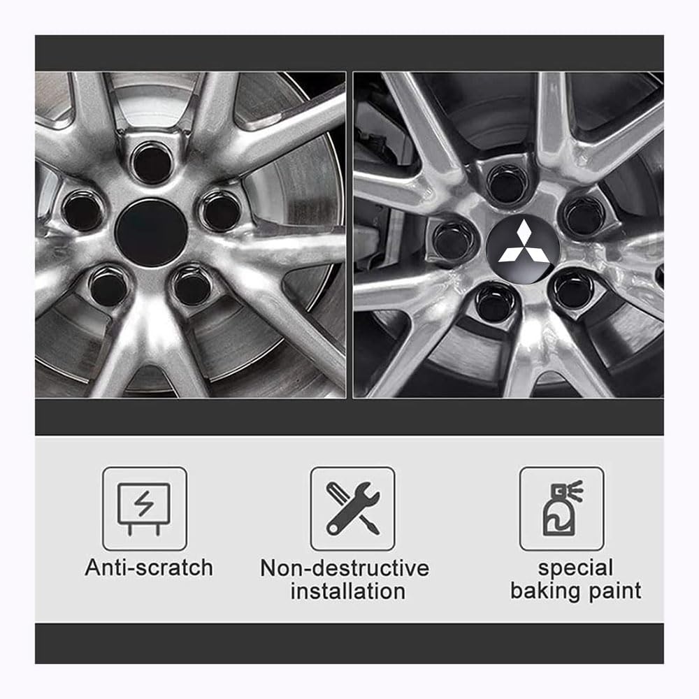 4 Pièces Cache-moyeux Autocollants Pour Mitsubishi L200 Club Cab 2015