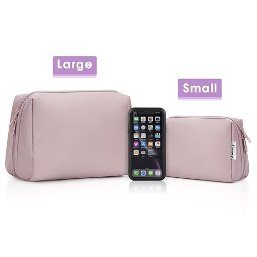 Miniatura 349 de Narwey Cute Cheetah Makeup Bag Travel Cosmetic Bag Organizer Toiletry Bag Make Up Bags with Compartments for Women Girls (Large, Black Leopard)