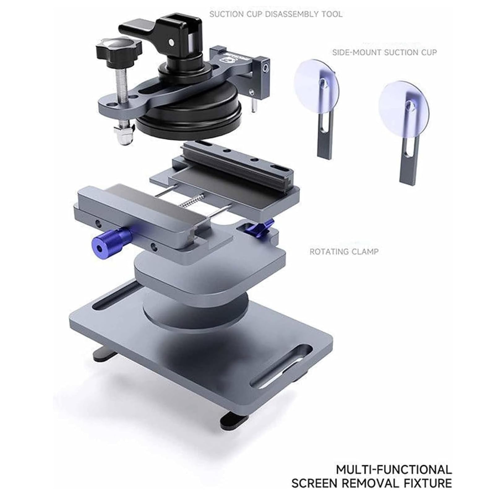 Separatore schermo girevole a 360 gradi, strumento di riparazione cellulare per fai da te, rimozione e manutenzione dello schermo elettroniche, ideale per negozi di riparazione professionali